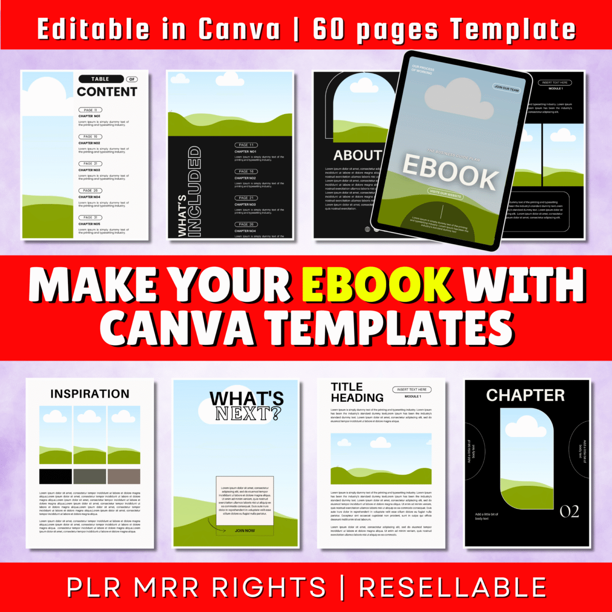Free 60 Editable Canva Ebook and Workbook Templates