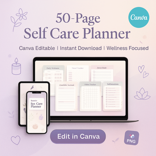 Free 50 Page Self Care Planner