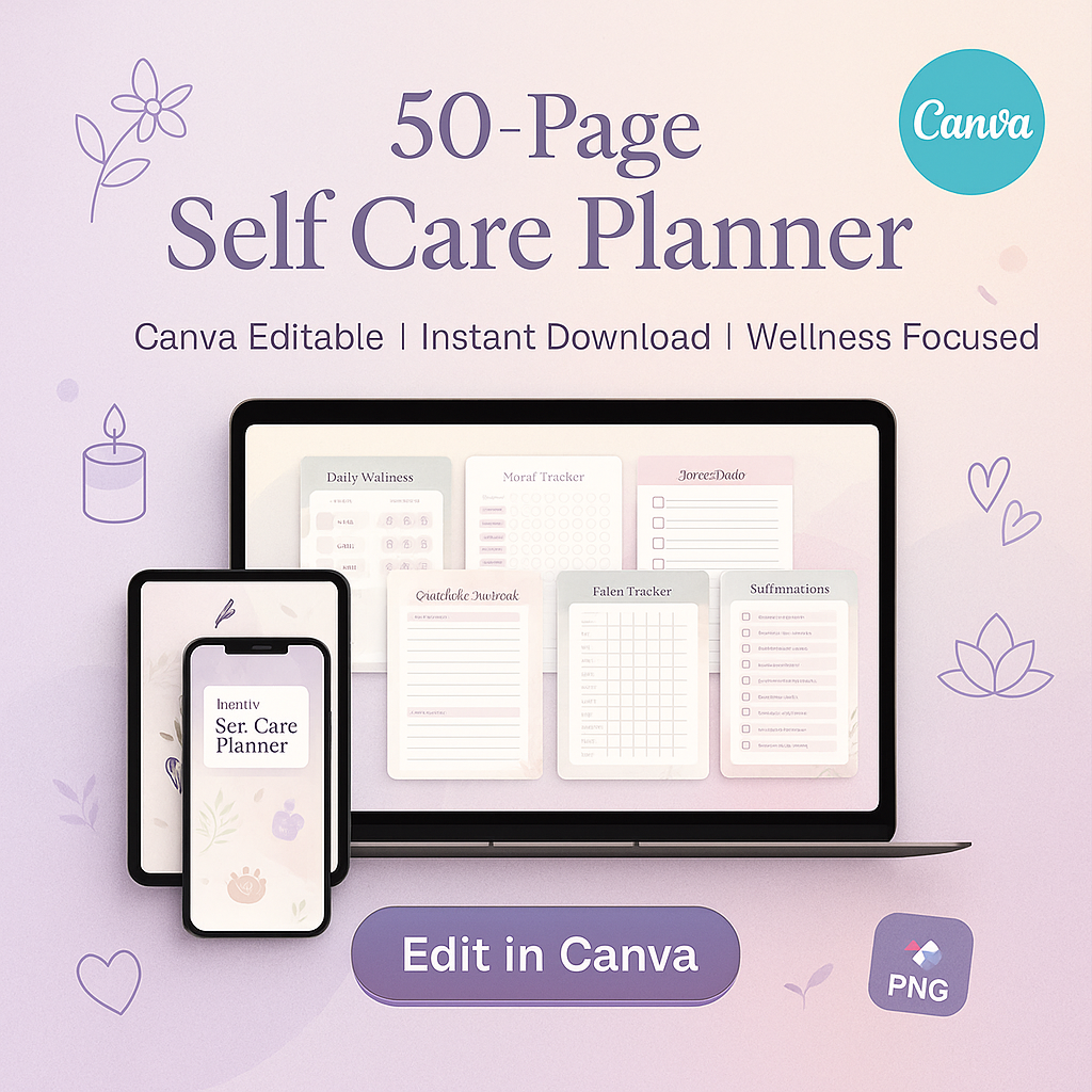 Free 50 Page Self Care Planner