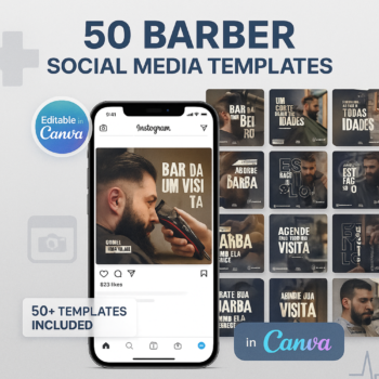 50 Barber Social Media Templates