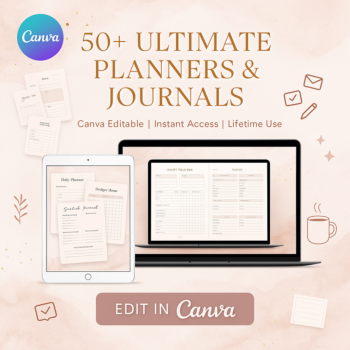 50+ Ultimate Digital Planners & Printable Journals Bundle