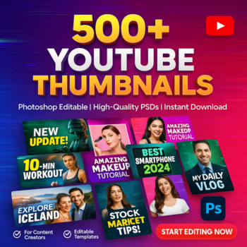 500+ YouTube Thumbnail Templates PSD