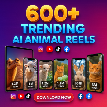 600+ Viral AI Animal Reels Bundle