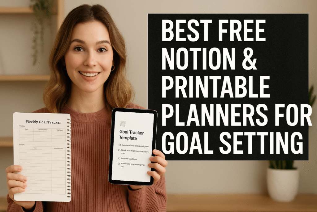Best Free Notion & Printable Planners for Goal Setting