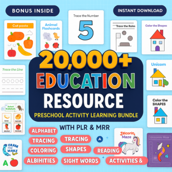 20000+ Kids Educational Resources Bundle