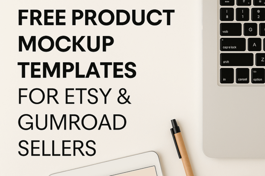 Free Product Mockup Templates for Etsy & Gumroad Sellers