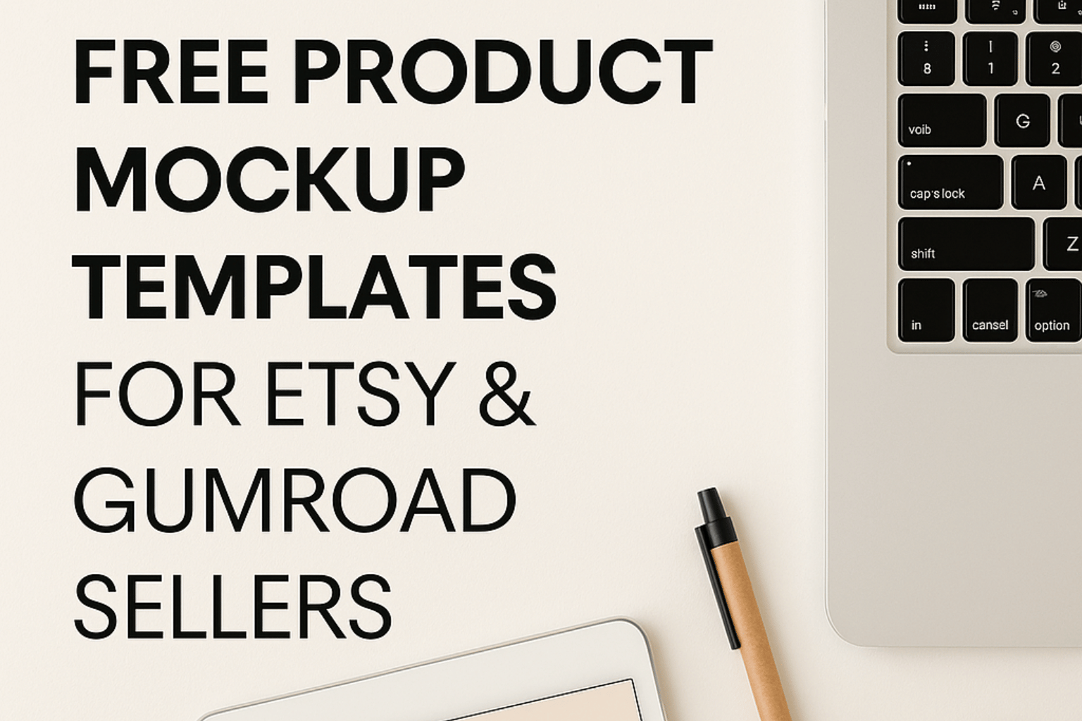 Free Product Mockup Templates for Etsy & Gumroad Sellers