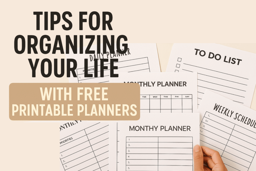 Tips for Organizing Your Life with Free Printable Planners