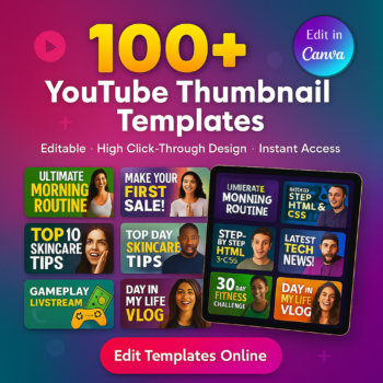 100+ YouTube Thumbnail Templates