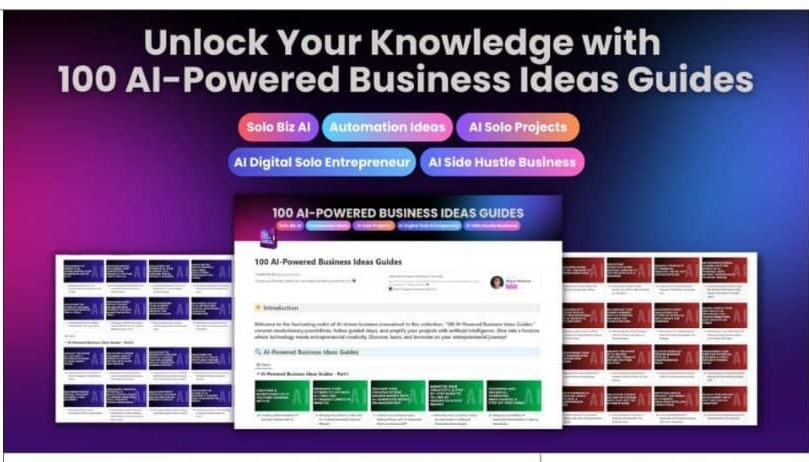 100 FREE AI Powered Business Ideas Guides