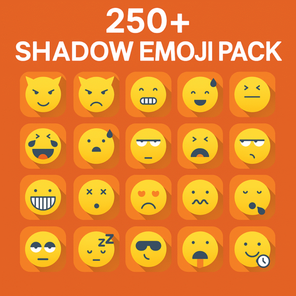 250+ shadow emojis PNG