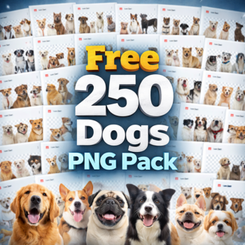 Free 250 Dogs PNG Pack