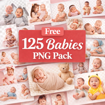 Free 125 Babies PNG Pack