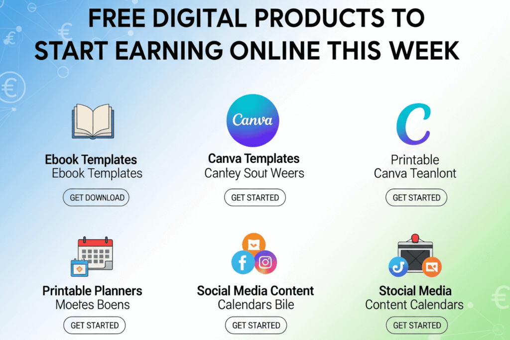 Free Digital Products to Start Earning Online This Week