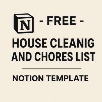 Free House Cleaning and Chores List Notion Template