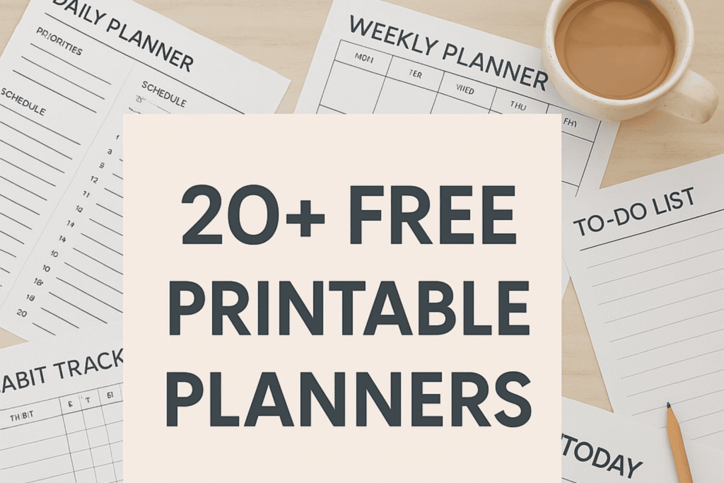 Free Printable Planners 20+ Instant Downloads (No Signup)