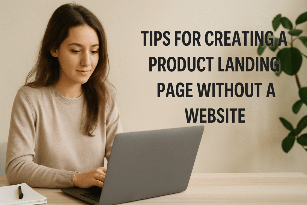 Tips for Creating a Product Landing Page Without a Website