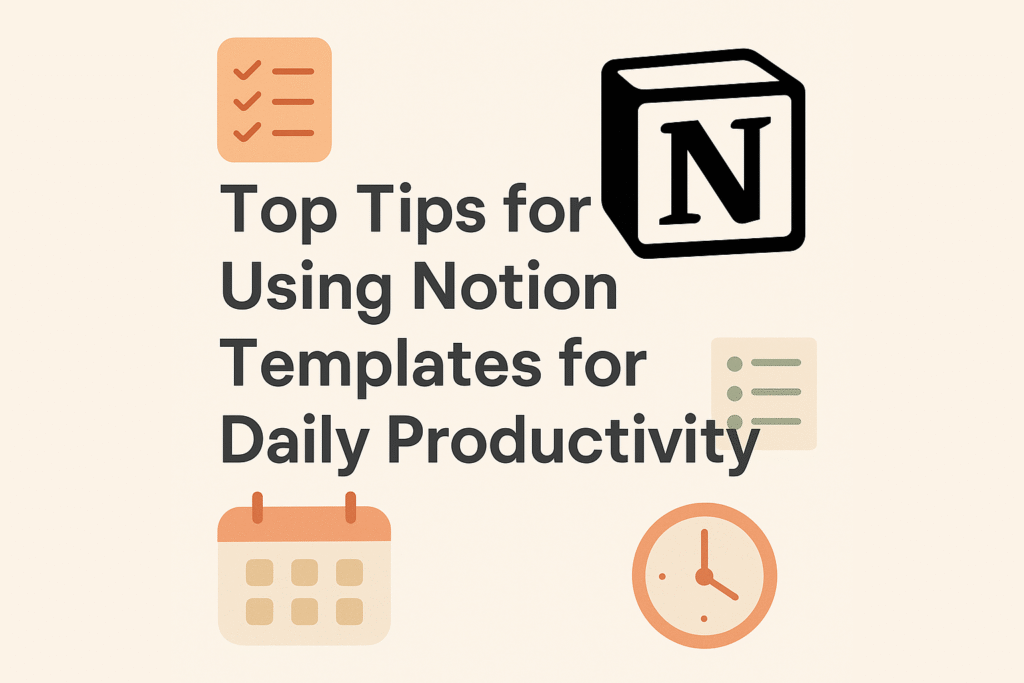 Top Tips for Using Notion Templates for Daily Productivity