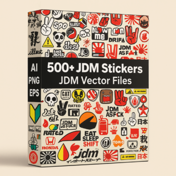 500+ JDM Stickers Bundle Car Decals