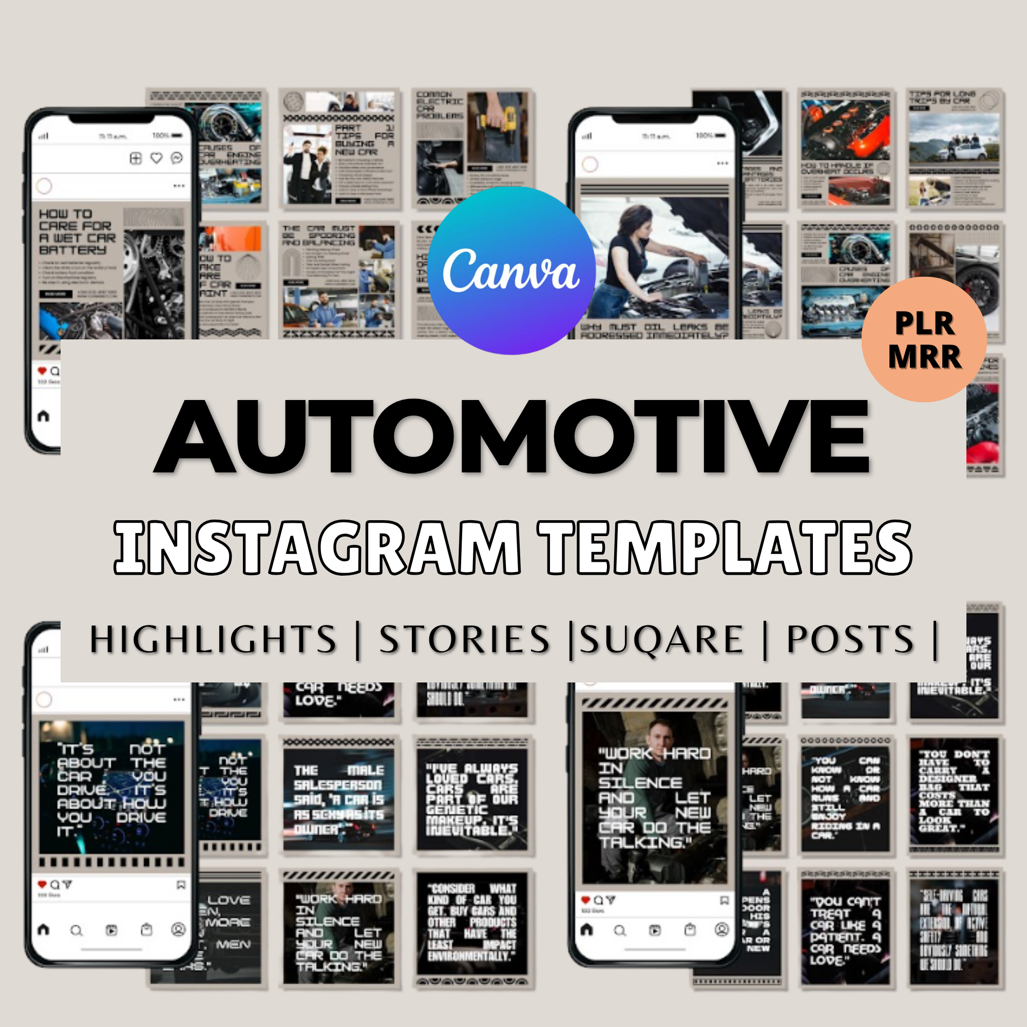 55,000+ Canva Instagram Templates | PLR & MRR Kit - Image 4
