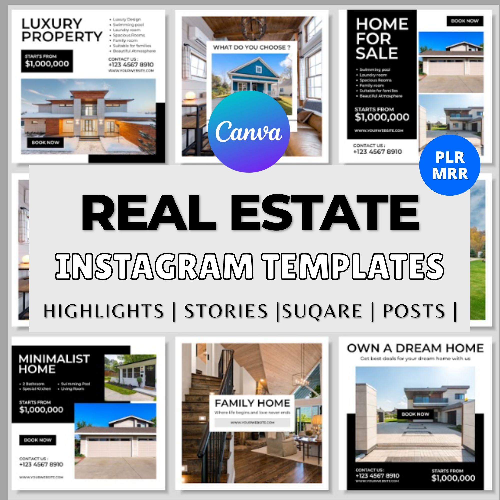 55,000+ Canva Instagram Templates | PLR & MRR Kit - Image 6