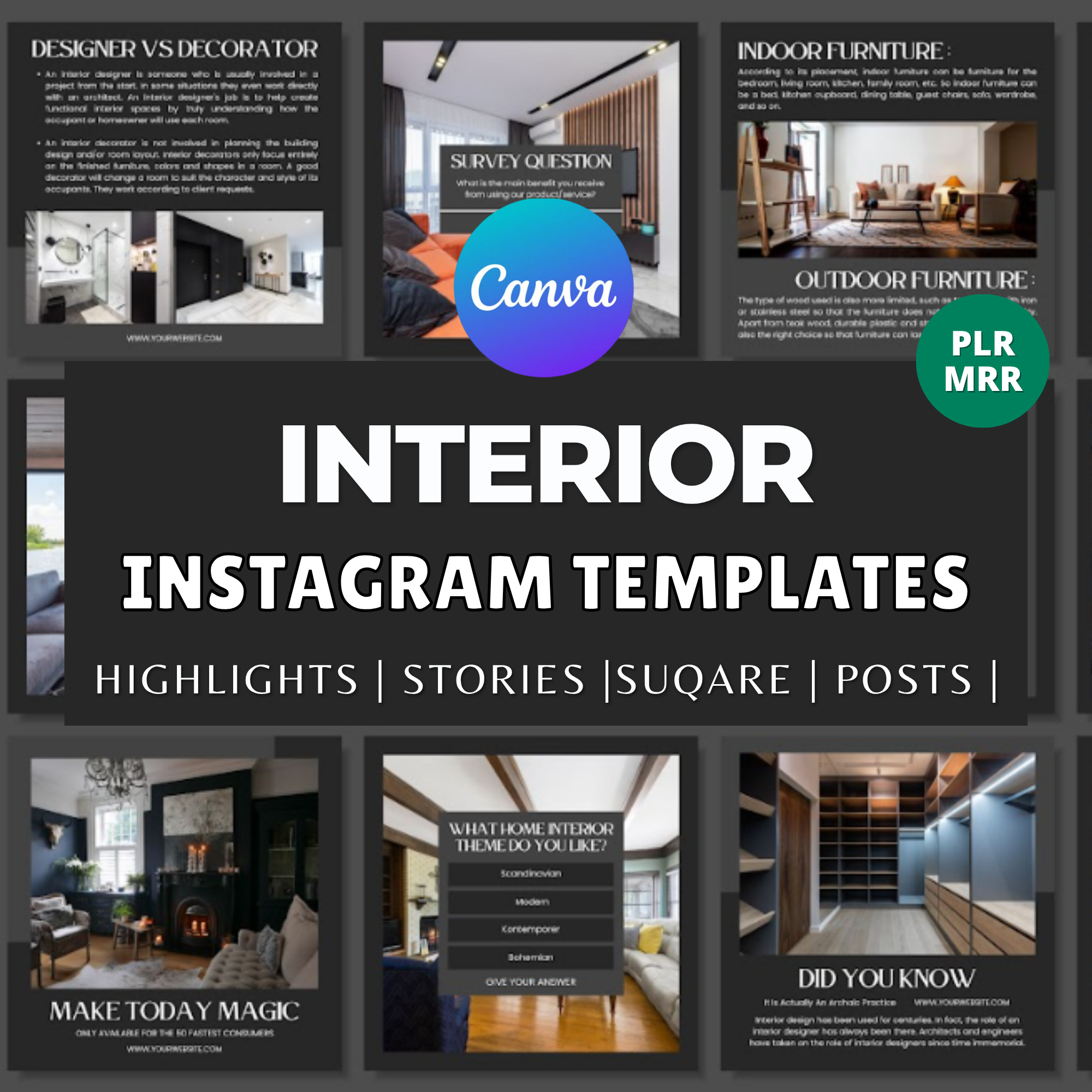 55,000+ Canva Instagram Templates | PLR & MRR Kit - Image 9