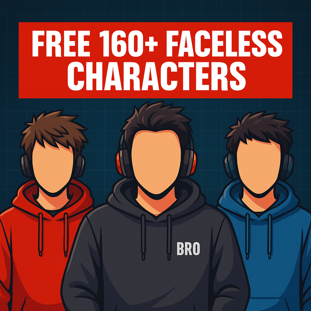 Free 160+ Faceless Character Pack