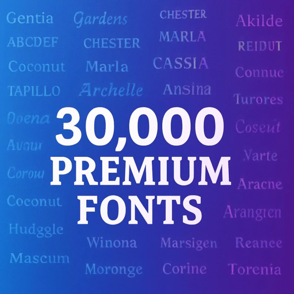 30000 Premium Fonts Collection