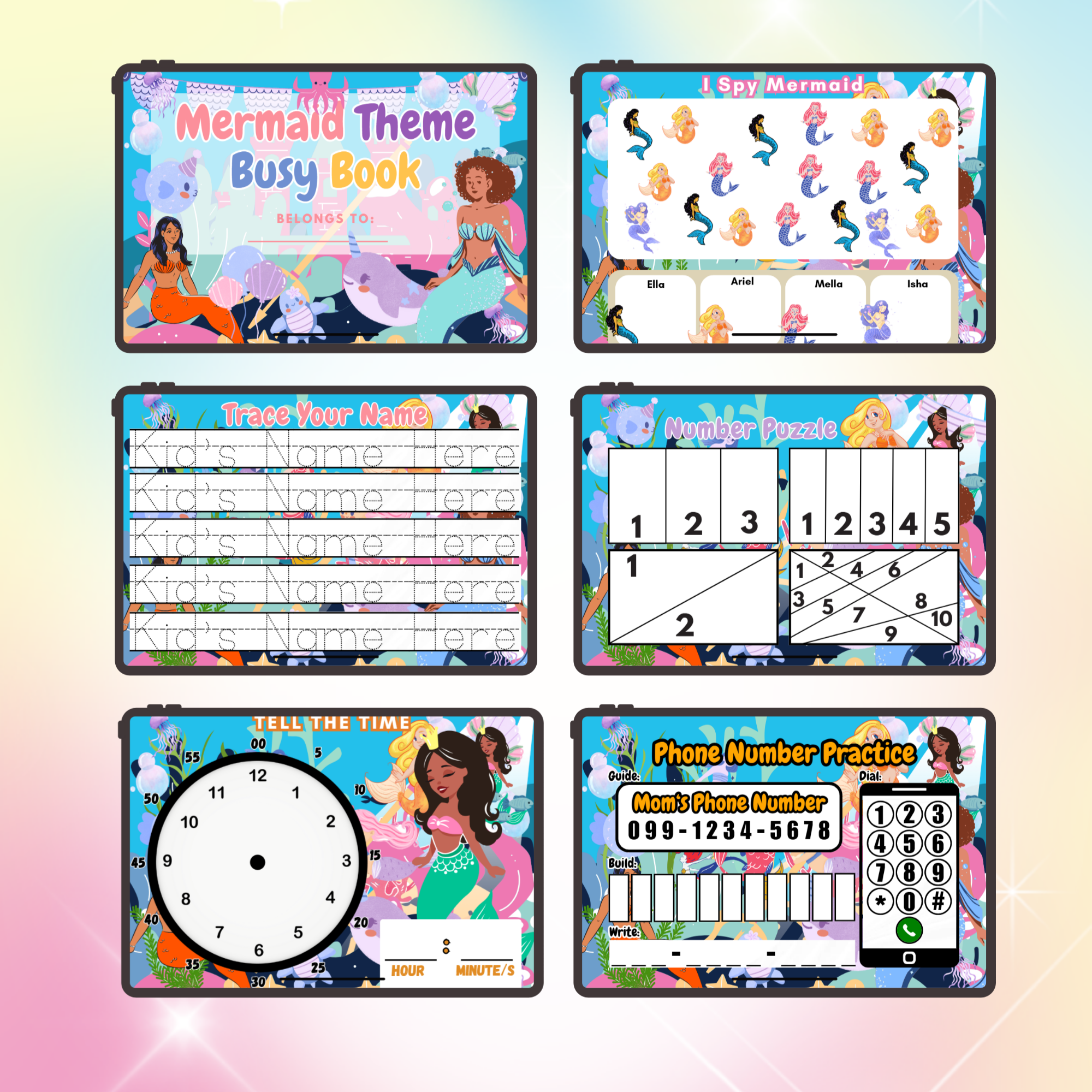 Mermaid Theme Busy Book