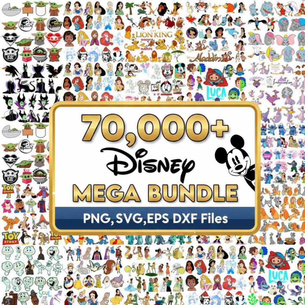 70000+ Cartoon Mega SVG PNG Bundle