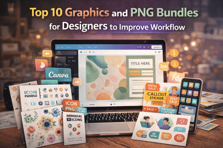 Top 10 Graphics and PNG Bundles for Designers to Save Time and Improve Projects