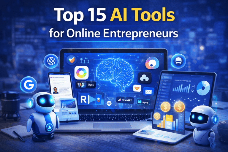 Top 15 AI Tools for Online Entrepreneurs
