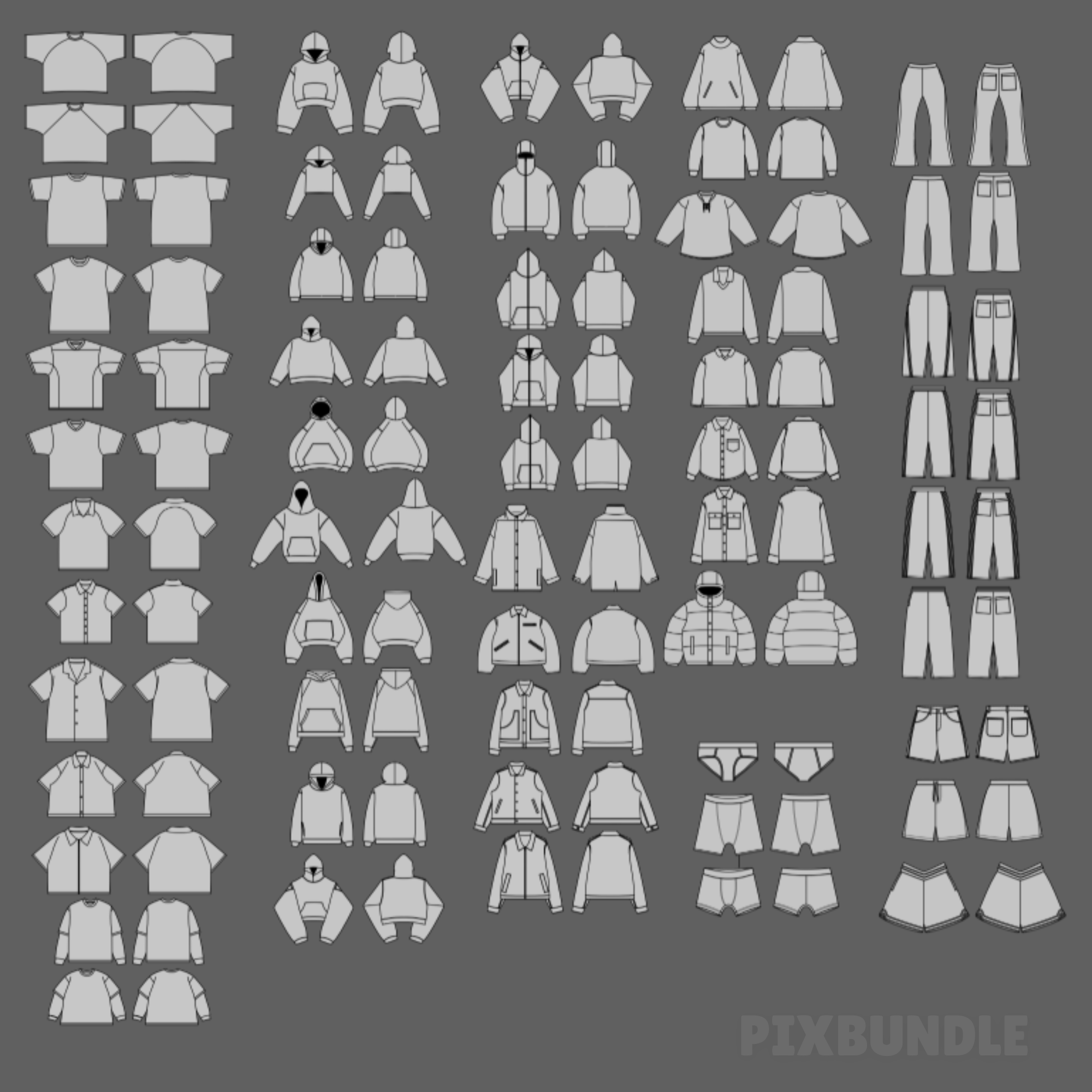 1200+ Clothing Mockups Bundle - Image 3