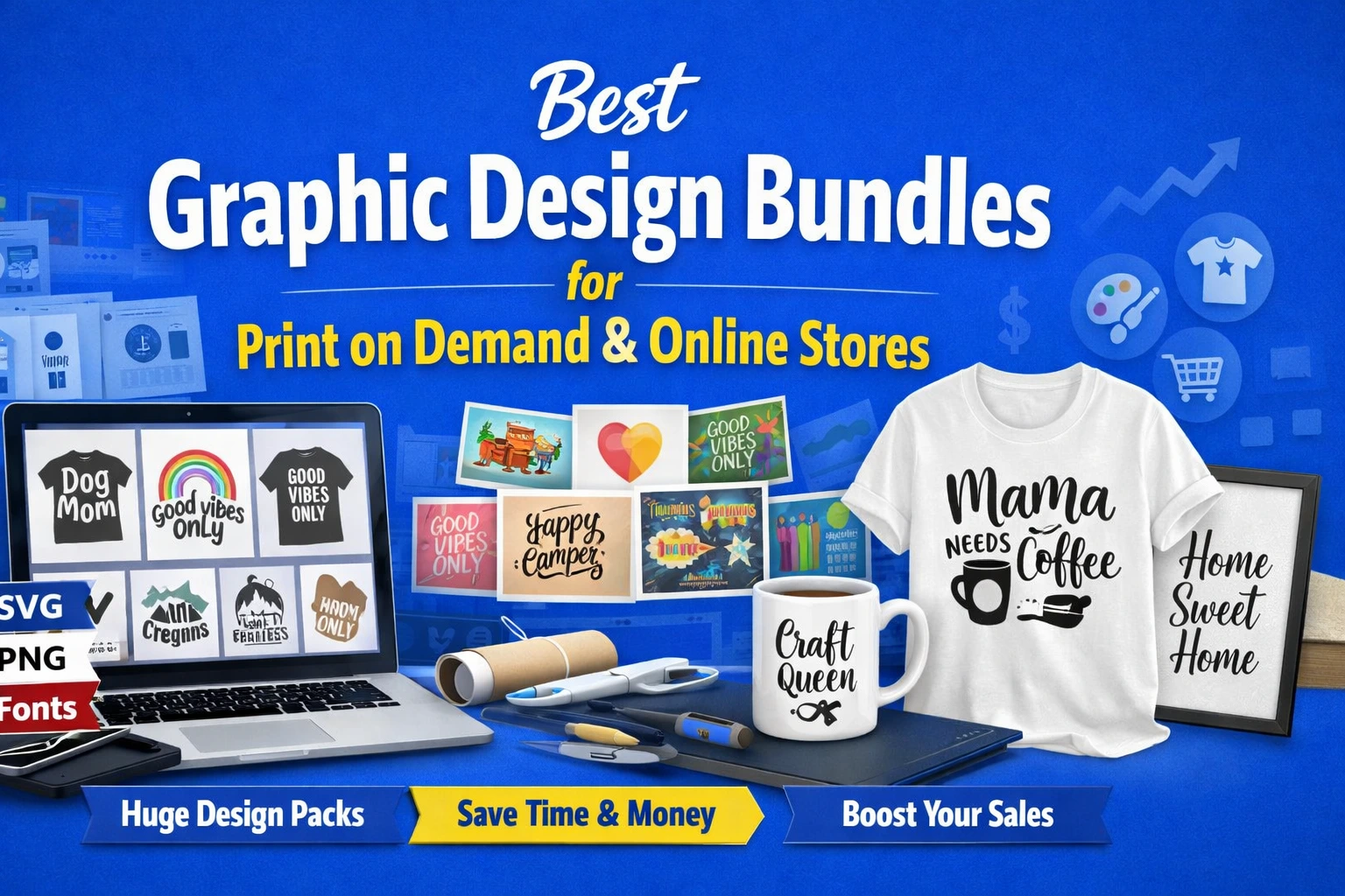 Best Graphic Design Bundles for Print on Demand & Online Stores