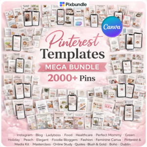 2000+ Pinterest Templates Mega Bundle