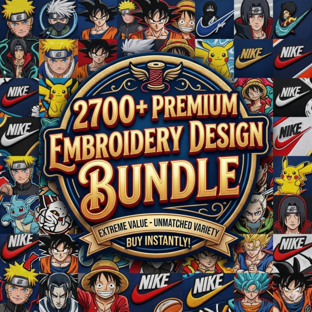 2700+ Anime Embroidery Designs Bundle – Machine Embroidery Files PES, DST, EXP & PEF video preview