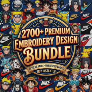 2700+ Anime Embroidery Designs Bundle