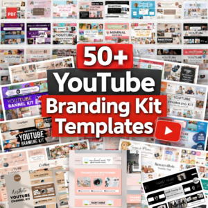 50+ YouTube Branding Kit Templates Canva Bundle