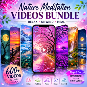 600+ Mindful Meditation Reels Bundle with Relaxing Spiritual Wellness Videos for Instagram TikTok and YouTube Shorts