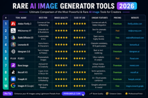 rare AI image tools list 2026