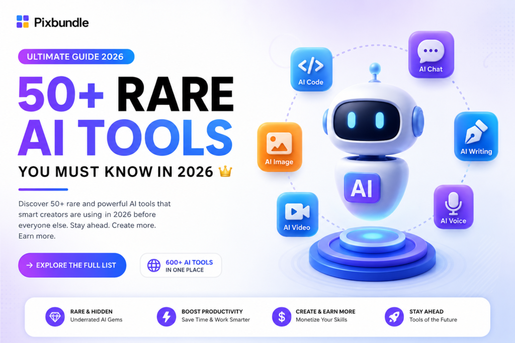 50+ Rare AI Tools You Must Know in 2026