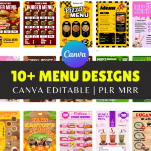 10+ Restaurant Menu Templates Canva Editable Bundle