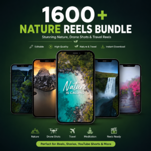 1600+ Nature Reels Bundle | Forest, Mountain, Ocean & Waterfall Videos
